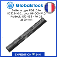 Batterie HP COMPAQ ProBook 450 455 470 G3 2600mAh pour ordinateur portable - Qualité premium