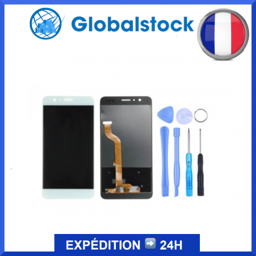 Ecran LCD + Vitre tactile pour Huawei Honor 8 Blanc + Outils