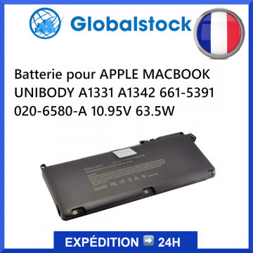 Batterie APPLE MACBOOK UNIBODY A1331 A1342 661-5391 020-6580-A 10.95V 63.5W pour ordinateur portable - Qualité premium