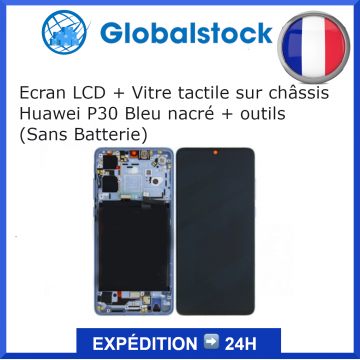 Écran Huawei P30 nacré LCD + vitre tactile - kit outils complet avec outils