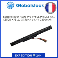 Batterie ASUS Pro P750L P750LB A41-X550E X751LJ X751MA 14.4V 2200mAh pour ordinateur portable - Qualité premium