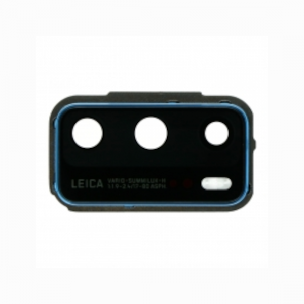 Lentille vitre caméra arrière pour Huawei P40 Bleu