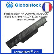 Batterie HP COMPAQ PROBOOK 4515S K 4710S 4710 4510S HSTNN-IB88 4400Mah pour ordinateur portable - Qualité premium