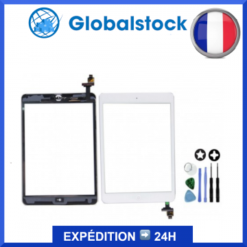 Vitre tactile iPad mini 1/ iPad mini 2 Blanc - Envoi gratuit 24h