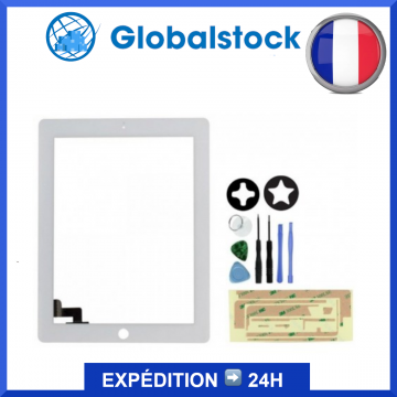 Vitre tactile iPad 2 Blanc - Envoi gratuit 24h