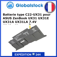 Batterie ASUS ZenBook UX31 UX31E UX31A UX31LA 7.4V 6840mAh pour ordinateur portable - Qualité premium