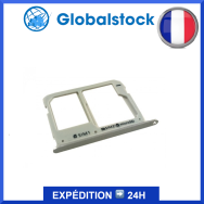 Tiroir SIM + micro SD pour Samsung Galaxy A3 / A5 / A7 2016 Blanc