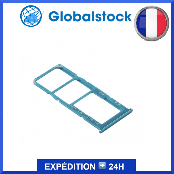 Tiroir double SIM + micro SD pour Samsung Galaxy A30s / A50s Vert Prisme