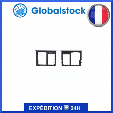 Tiroir SIM Samsung Galaxy J4+ / J6+ (2018) Noir - Envoi gratuit 24h