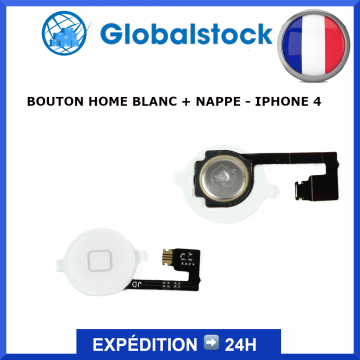 Nappe + Bouton Home Blanc pour iPhone 4/4G
