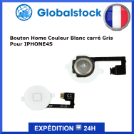 Nappe + Bouton Home blanc pour iPhone 4S