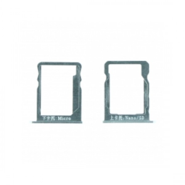 Tiroir Carte SIM et Micro SD pour Huawei Honor 6 Plus Argent